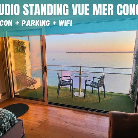 - L'Iroizh - Concarneau - Vue Mer Panoramique - Studio Standing Plage Des Sables Blancs - Parking - Panoramic Sea View - Near Thalassotherapy - Wifi - 外观 照片